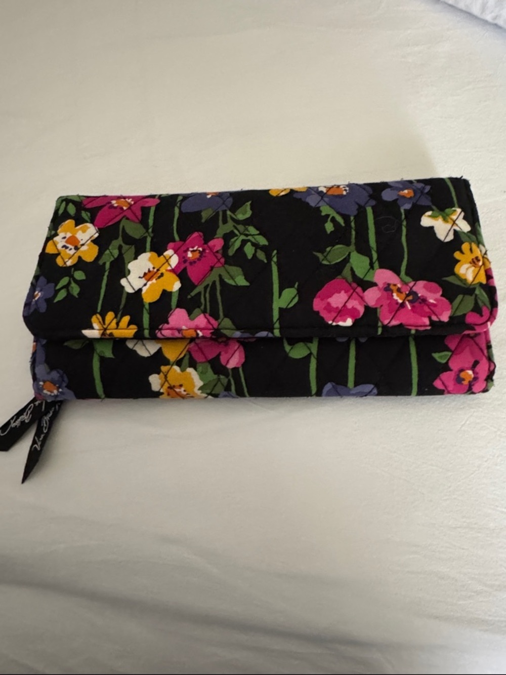Vera Bradley tri-fold wallet in the retired Wildflower Garden pattern - Picture 2 of 5